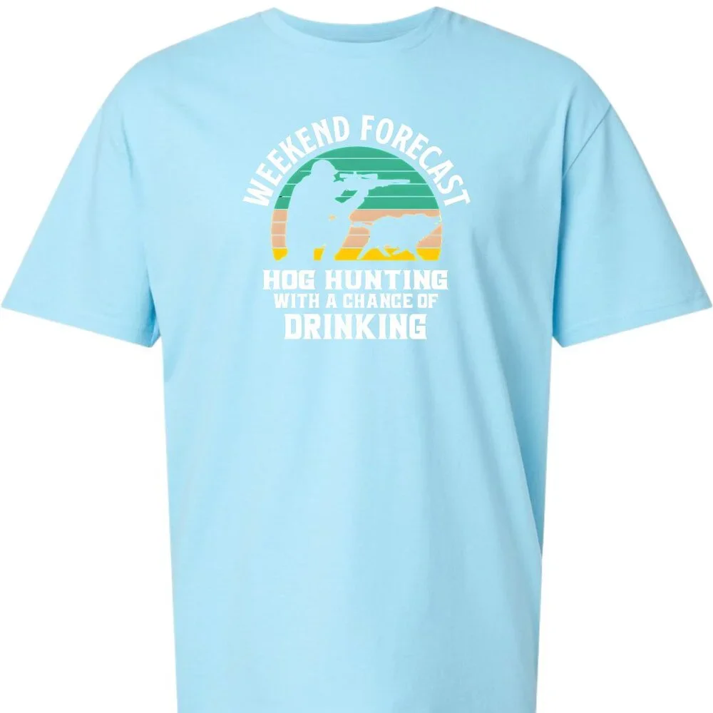Hog Hunting With A Chance Of Drinking T-Shirt - Picture 5 of 5